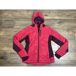 Smartwool Lightweight Jacket Double Corbet 120 Hoody Full Zip Quilted Pink Sz M